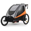 Kinderkraft Nava 3in1 Kerékpáros Utánfutó és Babakocsi Sunny Orange - Multifunkciós Szállítókocsi Újszülöttkortól, Könnyű Alumínium Vázzal, Futáshoz és Kerékpározáshoz is