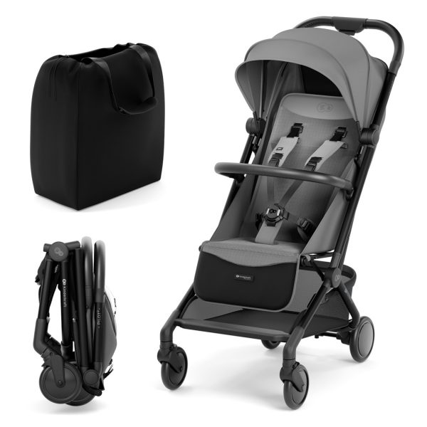 Kinderkraft Select Pilot 2 Sport Babakocsi Grey - Könnyű és Összecsukható Prémium Babakocsi 6 Hónapostól, Állítható Háttámlával és Modern Szürke Kivitelben