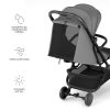 Kinderkraft Select Pilot 2 Sport Babakocsi Grey - Könnyű és Összecsukható Prémium Babakocsi 6 Hónapostól, Állítható Háttámlával és Modern Szürke Kivitelben