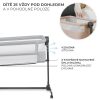 Kinderkraft Neste Up² Állítható Magasságú Babaágy Light Grey - Poloházható Melléhelyezhető Kiságy Újszülötteknek, Lélegző Hálófallal és Kényelmes Matracal