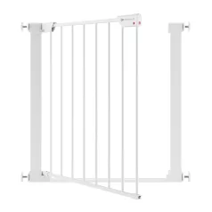   Kinderkraft Safe Snap Biztonsági Ajtórács, Fehér - Gyorsan Felszerelhető, Stabil és Gyermekbiztos Ajtóvédő Zárórendszerrel