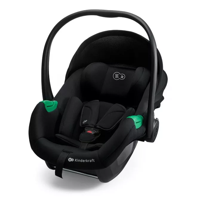 Kinderkraft Mink Pro 2 i-Size Babahordozó Autósülés 0-13kg, Fekete - Újszülötteknek, Biztonságos Oldalvédelemmel és Puha, Ergonomikus Betéttel