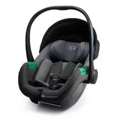   Kinderkraft Mink Pro 2 i-Size Babahordozó Autósülés 0-13kg, Szürke - Újszülötteknek, Biztonságos Oldalvédelemmel és Puha, Ergonomikus Betéttel