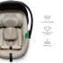 Kinderkraft Mink Pro 2 i-Size Babahordozó Autósülés és Mink Fx 2 Bázistalp Szett 0-13kg, Bézs - Teljes Utazórendszer Újszülötteknek, Maximális Biztonság és Kényelmes Rögzítés