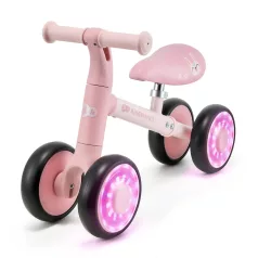   Kinderkraft Cutie Flash Pink Futóbicikli 1 Éves Kortól, Világító Kerekes Első Mozgásfejlesztő Jármű