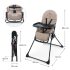 Kinderkraft Binci Etetőszék, Bézs - Modern, Állítható és Könnyen Tisztítható Magas Szék Babáknak 6 Hónapos Kortól