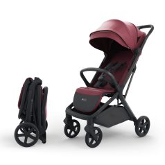   Kinderkraft SELECT Nubi 3 Sport Babakocsi Dark Ruby - Könnyű, Kompakt Összecsukás, Utazáshoz Ideális