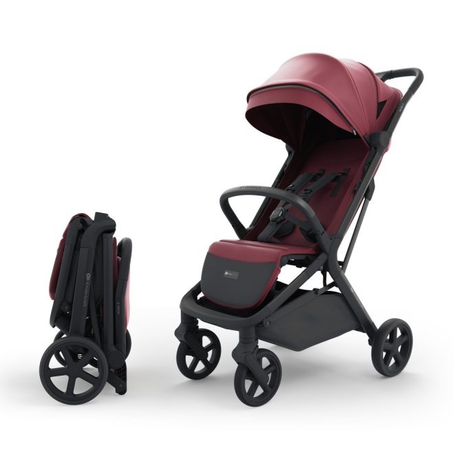 Kinderkraft SELECT Nubi 3 Sport Babakocsi Dark Ruby - Könnyű, Kompakt Összecsukás, Utazáshoz Ideális