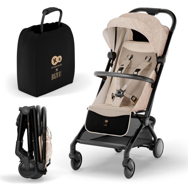 Kinderkraft Pilot 2 Sport Babakocsi Dune Whisper by BIZUU - Könnyű és Kompakt Összecsukható Babakocsi 6 Hónapostól, Prémium Kivitel Stílusos Különleges Dizájnnal
