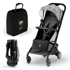   Kinderkraft Pilot 2 Sport Babakocsi Lunar Black by BIZUU - Könnyű és Kompakt Összecsukható Babakocsi 6 Hónapostól, Prémium Kivitel Elegáns Fekete Dizájnnal
