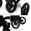 Kinderkraft Nea 2 az 1-ben Kombinált Multifunkciós Babakocsi Lunar Black by BIZUU - Mózeskosárból Sportüléssé Alakítható, Prémium Kivitel Könnyű Alumínium Vázzal