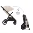 Kinderkraft MITZY Sport Babakocsi Dune Whisper by BIZUU - Stílusos Dizájn, Könnyű Összecsukás és Prémium Kényelem