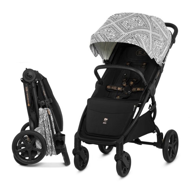 Kinderkraft MITZY Sport Babakocsi Lunar Black by BIZUU - Elegáns Dizájn, Könnyű Összecsukás és Kényelmes Utazás