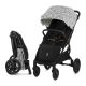 Kinderkraft MITZY Sport Babakocsi Lunar Black by BIZUU - Elegáns Dizájn, Könnyű Összecsukás és Kényelmes Utazás