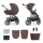 Kinderkraft Prime 3 Velvet Mocca Kombinált Babakocsi 2 az 1-ben - Prémium Kényelem, Sokoldalú Megoldás, Babával Való Mindennapokra