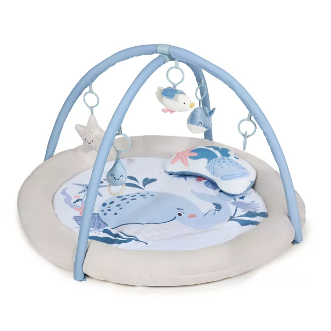 Kinderkraft Cozyplay Nordic Breeze Játszószőnyeg Játékhíddal - Érzékszervi Fejlesztéshez Kényelmes Babás Játékhoz