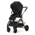 Kinderkraft VESTO 2 Black Kombinált Babakocsi 3in1 MINK PRO 2 Autósüléssel, Újszülött Kortól 22kg-ig