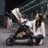 Kinderkraft VESTO 2 Grey Kombinált Babakocsi 3in1 MINK PRO 2 Autósüléssel, Újszülött Kortól 22kg-ig