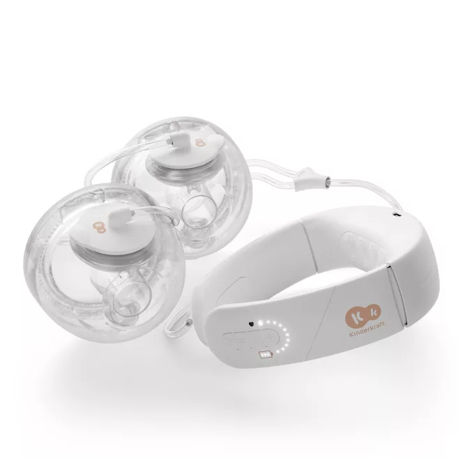 Kinderkraft GentleNeste Double hands-Free Elektromos Mellszívó Nyakmelegítő Funkcióval - Kényelmes Fejéshez és Praktikus Mindennapi Használathoz