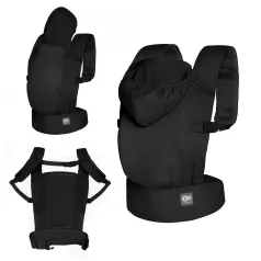   Kinderkraft CARRYBEE Black Ergonomikus Babahordozó 3 Hónapos Kortól 20kg-ig, Elöl és Háton Hordáshoz