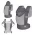 Kinderkraft CARRYBEE Grey Ergonomikus Babahordozó 3 Hónapos Kortól 20kg-ig, Elöl és Háton Hordáshoz