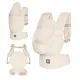 Kinderkraft ELARA Beige Ergonomikus Babahordozó 3 Hónapos Kortól 20kg-ig, Légáteresztő Len-Pamut Kivitel