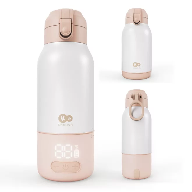 Kinderkraft Gaja Beige Utazó Tejmelegítő és Termosz 2 az 1-ben - Meleg Étkezés Babának Útközben