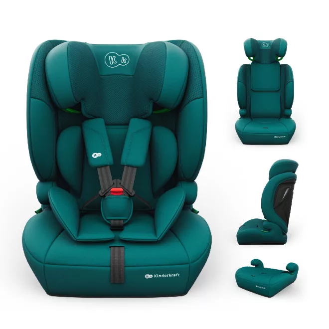 Kinderkraft COMFORT UP 2 PLUS i-Size Autósülés 76-150cm Green, 3in1, H-GUARD Fejtámlával és SPS+ Oldalvédelemmel
