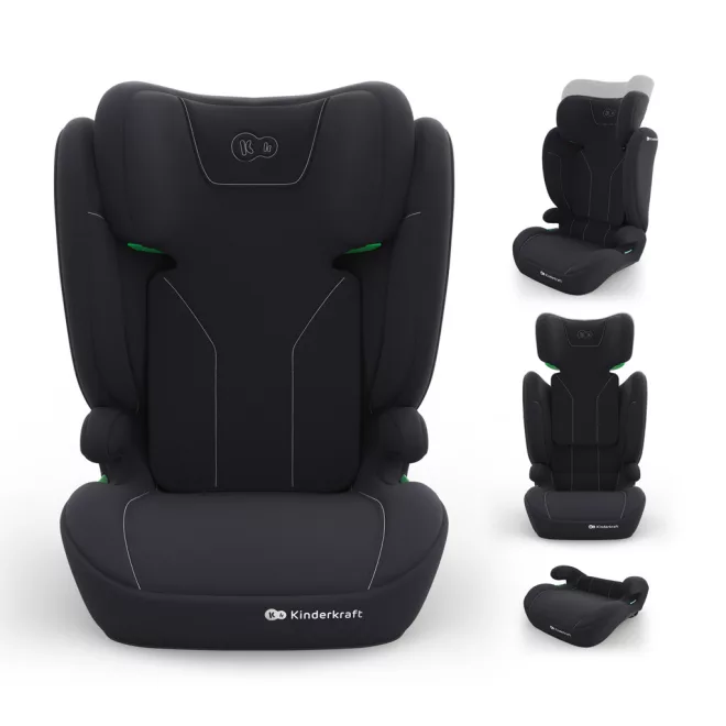 Kinderkraft Autósülés i-Spark 2 Plus i-Size (100-150cm) Fekete – NaturalBabyShop részletes termékkép és vásárlási információ