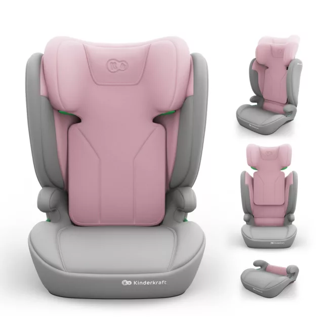 Kinderkraft Autósülés i-Spark 2 Plus i-Size (100-150cm) Rózsaszín – NaturalBabyShop részletes termékkép és vásárlási információ