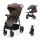 Kinderkraft Trig 3 Tray Velvet Mocca Sportbabakocsi – CLICK & FOLD Egykezes Összecsukással, 22kg-ig