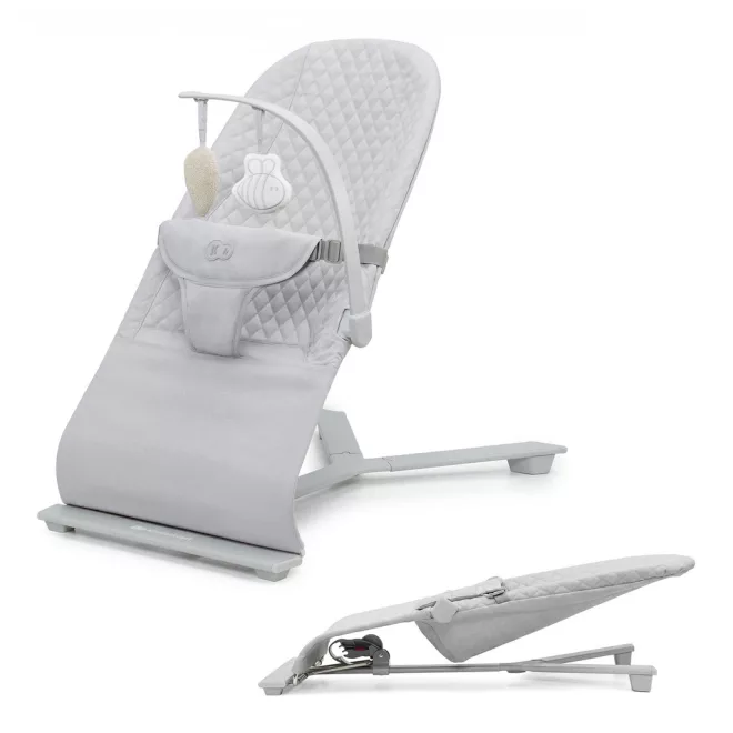 Kinderkraft Mimi Light grey Hintázó Pihenőszék 9kg-ig – 3 Fokozatú Háttámlával, Összecsukható Kialakítással