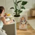 Kinderkraft Mimi Beige wood Hintázó Pihenőszék 9kg-ig – 3 Fokozatú Háttámlával, Összecsukható Kialakítással