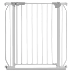 Lionelo Truus Slim Grey Biztonsági Gyermekrács 75–105cm – Egykezes Nyitással, Alacsony Küszöbbel és 2x10cm Toldóval
