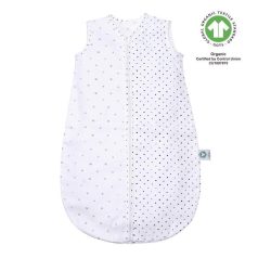   Motherhood Muszlin BIO Baba Hálózsák Szürke és Fekete Pöttyös Minta 6-18 Hónapos Korosztály (Hőszigetelés Érték 0.5 TOG)