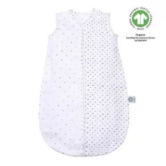   Motherhood Muszlin BIO Baba Hálózsák Szürke és Fekete Pöttyös Minta 6-18 Hónapos Korosztály (Hőszigetelés Érték 0.5 TOG)