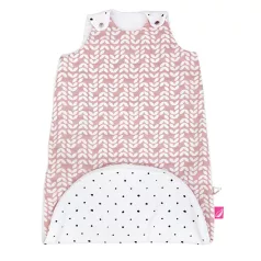   Motherhood ZIP-A-Round 2 az 1-ben Muszlin Hálózsák Bézs Pink Classics 3-18 hó 0.5 TOG - Könnyű, Átmeneti, Cipzáras Kényelem