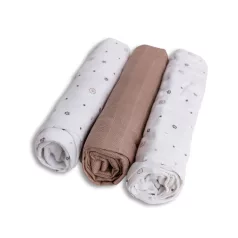 BabyMatex Bambusz Pelenka 70x70cm 3db, Csillagok – Puha, Légáteresztő Bambusz Anyagból