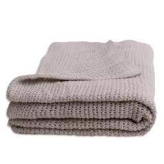  BabyMatex Lili Krém Kötött Pamut Babatakaró 75x100cm, Puha Légáteresztő Kivitel