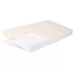   BabyMatex Ekrü Jersey Gumis Lepedő 60x120cm Babaágy Matrachoz