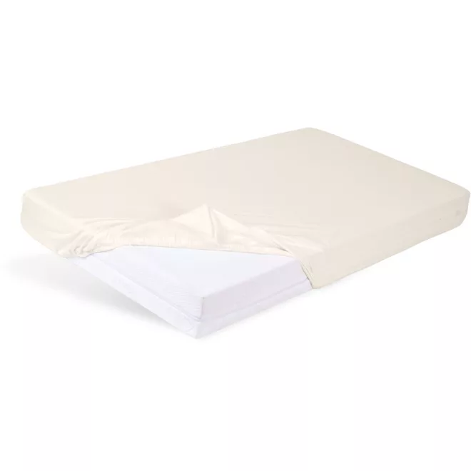 BabyMatex Ekrü Jersey Gumis Lepedő 60x120cm Babaágy Matrachoz
