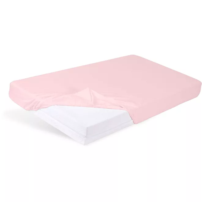 BabyMatex Púderrózsaszín Jersey Gumis Lepedő 60x120cm Babaágy Matrachoz