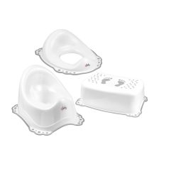   Maltex Csúszásgátló Készlet Classic - Fehér - Praktikus Fürdőszobai Szetthez a Szobatisztasághoz