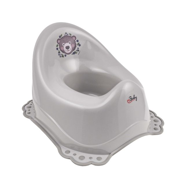 Maltex Csúszásmentes Bili The Nature Buddies Medve - Szürke - Könnyebb Szobatisztasághoz és Kényelmes Használathoz