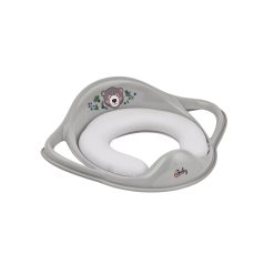   Maltex WC Szűkítő Puha Fogantyúkkal The Nature Buddies Medve - Szürke - Biztonságos és Kényelmes WC-Használathoz