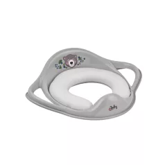   Maltex WC Szűkítő Puha Fogantyúkkal The Nature Buddies Medve - Szürke - Biztonságos és Kényelmes WC-Használathoz