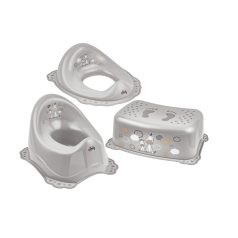   Maltex Csúszásgátló Készlet Zebra - Szürke - Praktikus Fürdőszobai Szetthez a Szobatisztasághoz