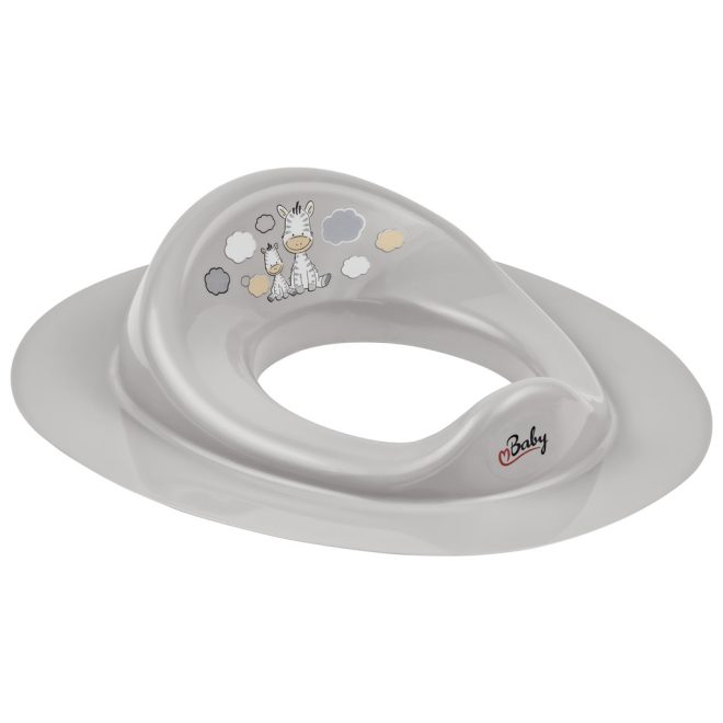 Maltex Zebra WC Szűkítő Grey - Kényelmes és Biztonságos WC-redukció Gyerekeknek, Biliről WC-re Szoktatáshoz