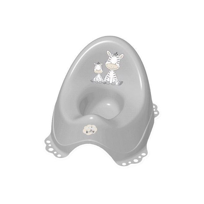 Maltex Csúszásmentes Bili Zebra Dallamokkal Szürke - Stabil Talp, Motiváló Hang, Bilire Szoktatáshoz