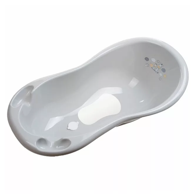 Maltex Zebra Babakád 100cm Grey - Leeresztő Dugóval és Csúszásmentes Alátéttel, Biztonságos Fürdetéshez